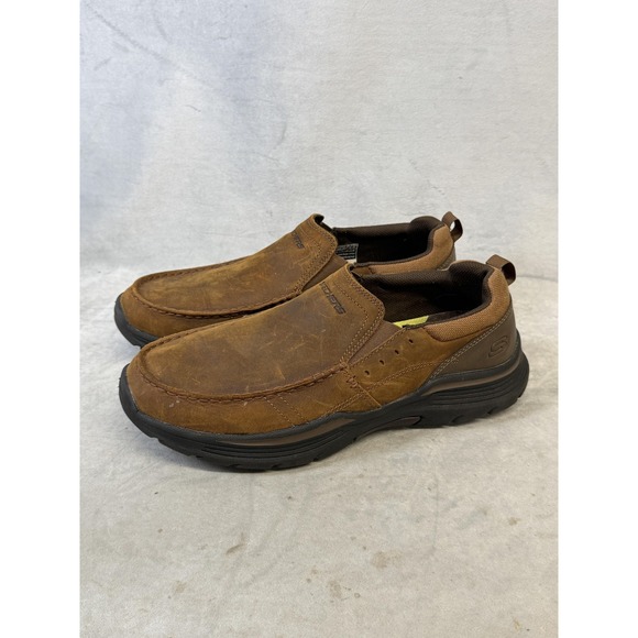 Skechers Shoes Mens Size 9.5 Brown Relaxed Fit Slip On Loafers SN 66146 - Picture 4 of 14